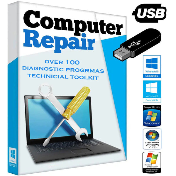 Recovery USB for PC Laptop Computer Repair Fix Restore.