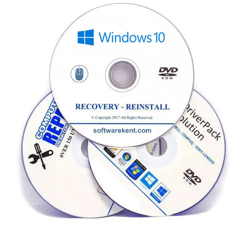 PC Laptop Recovery 3 DVD Bundle for Windows 10