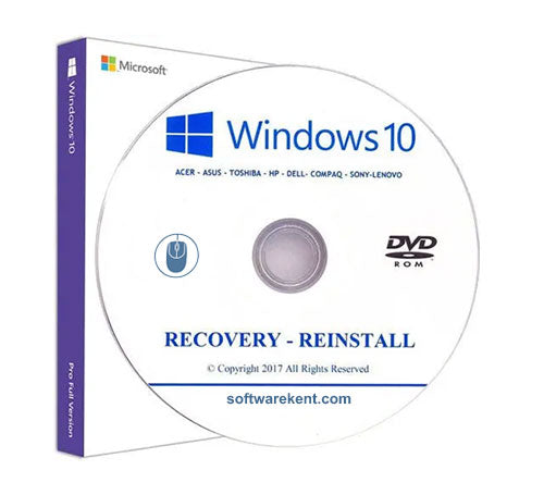 PC Laptop Recovery DVD for Windows 10 Home Professional