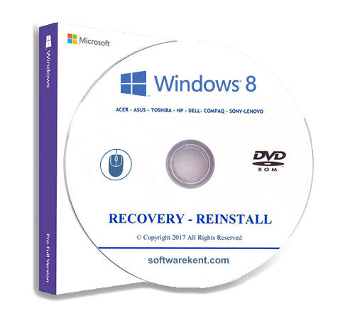 PC Laptop Reinstall Recovery DVD for Windows 8