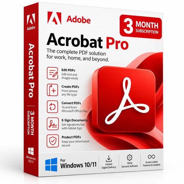 Adobe Acrobat Pro 3 Month Digital Subscription