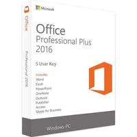 Microsoft Office 2016 Professional Plus 5PC Devices Product License Key 