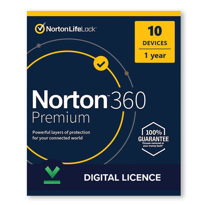 Norton 360 Premium 75gb 1 Year 10 Devices.