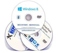 PC Laptop Repair Restore Recovery 3 DVD Bundle for Windows 8.