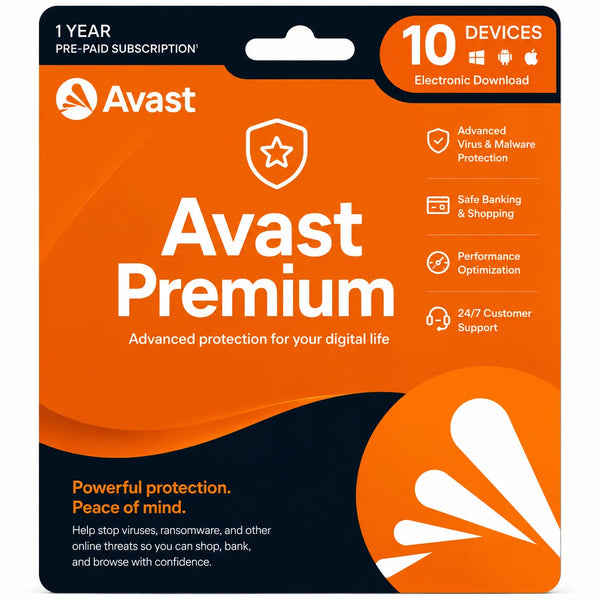Avast Sécurité Premium 1 an 10 appareils