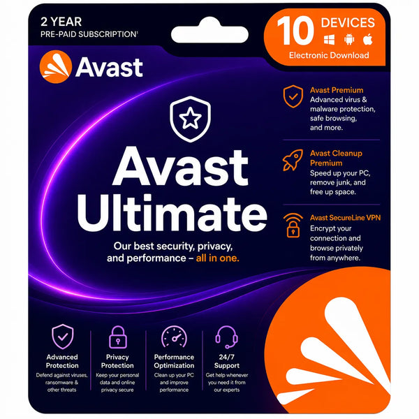 Avast Ultimate Security 10 Devices 2 Years