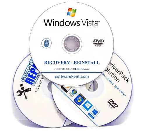 PC Laptop Recovery 3 DVD Bundle for Windows Vista