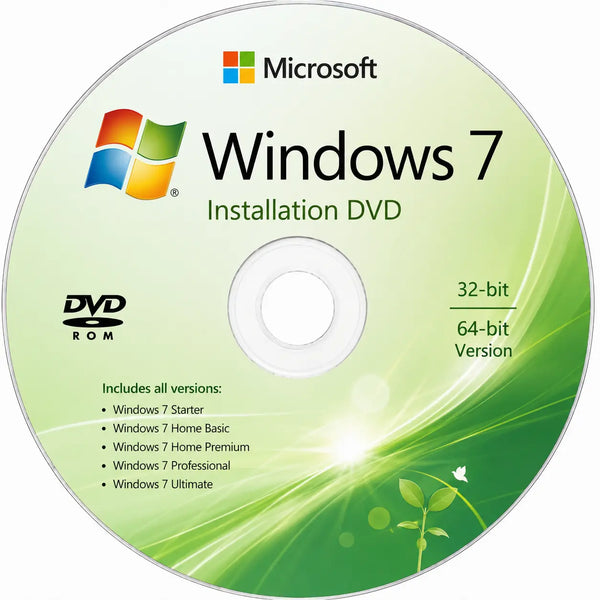Płyta DVD do odzyskiwania i ponownej instalacji laptopa PC dla systemu Windows 7 we wszystkich wersjach