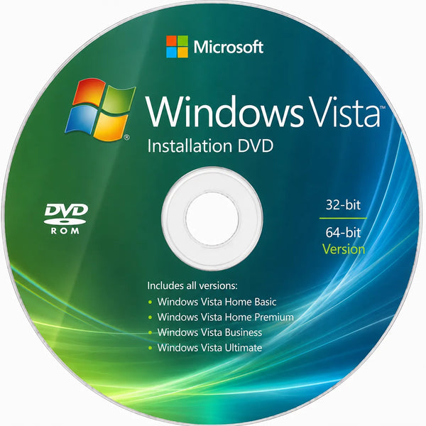 DVD de récupération pour ordinateur portable PC pour toutes les versions de Windows Vista