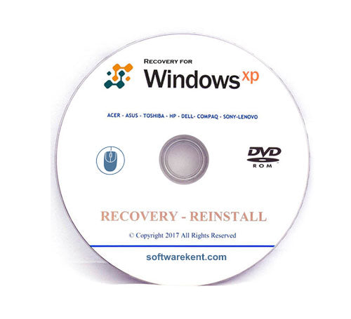 PC Laptop Reinstall Recovery DVD for Windows XP Professional